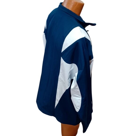 Team 365 Icon Colorblock Softshell Full Zip Jacket Men's XL Blue White TT82 NEW - Picture 3 of 8